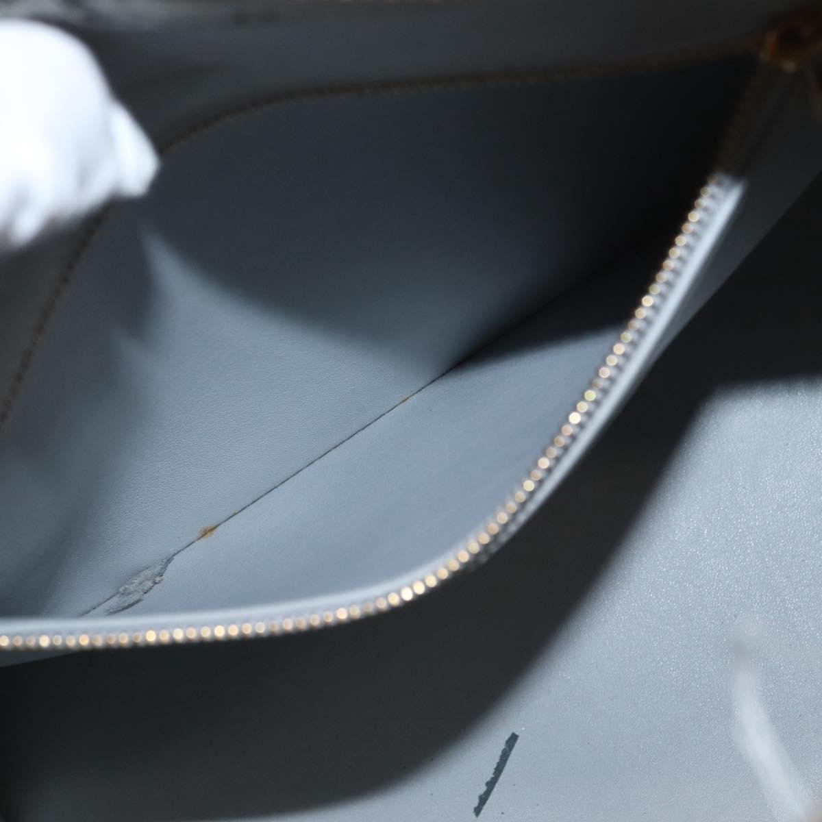 LOUIS VUITTON Monogram Vernis Houston Hand Bag Gris M91053 LV Auth BA8599