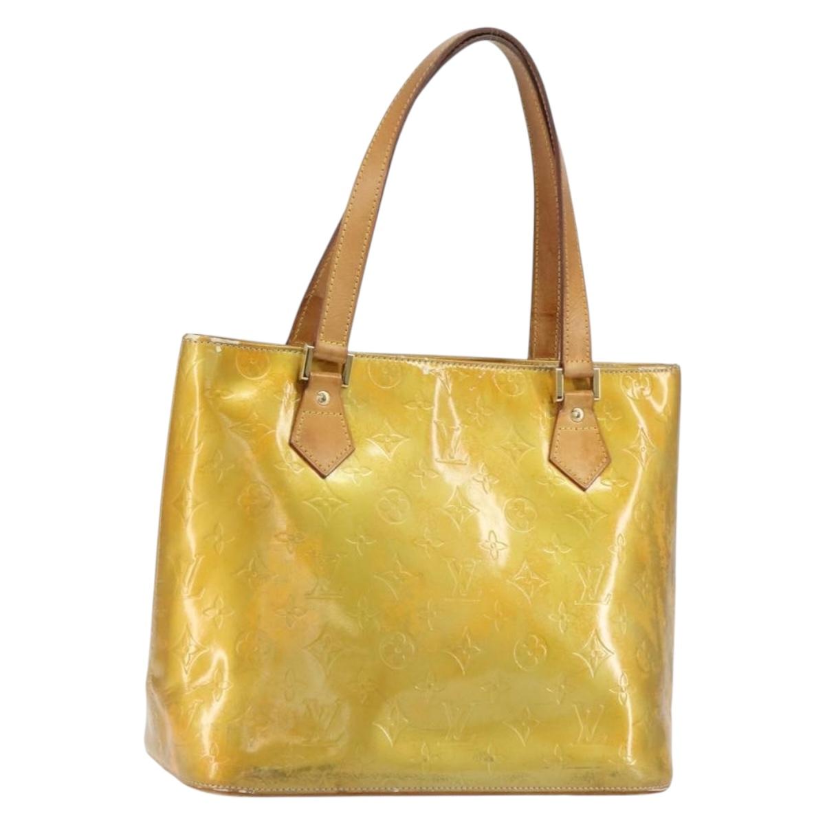 LOUIS VUITTON Monogram Vernis Houston Hand Bag Gris M91053 LV Auth BA8600