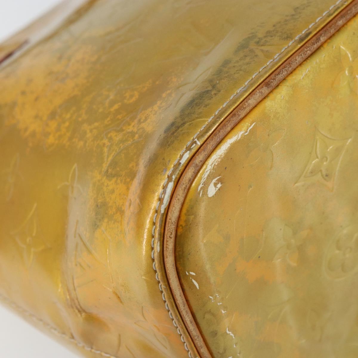 LOUIS VUITTON Monogram Vernis Houston Hand Bag Gris M91053 LV Auth BA8600