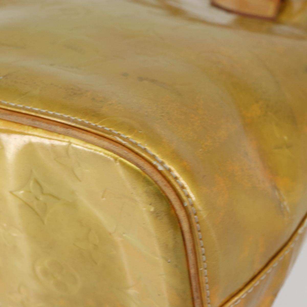 LOUIS VUITTON Monogram Vernis Houston Hand Bag Gris M91053 LV Auth BA8600