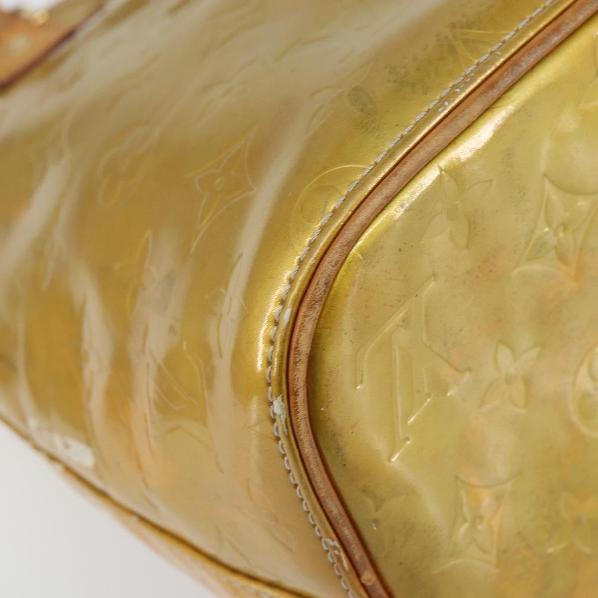 LOUIS VUITTON Monogram Vernis Houston Hand Bag Gris M91053 LV Auth BA8600