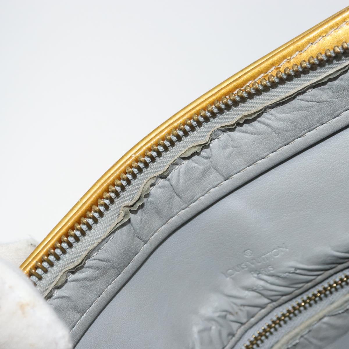 LOUIS VUITTON Monogram Vernis Houston Hand Bag Gris M91053 LV Auth BA8600