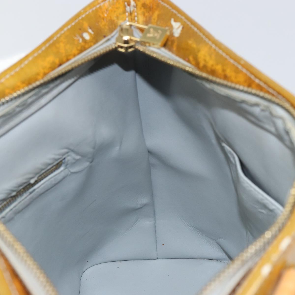 LOUIS VUITTON Monogram Vernis Houston Hand Bag Gris M91053 LV Auth BA8600