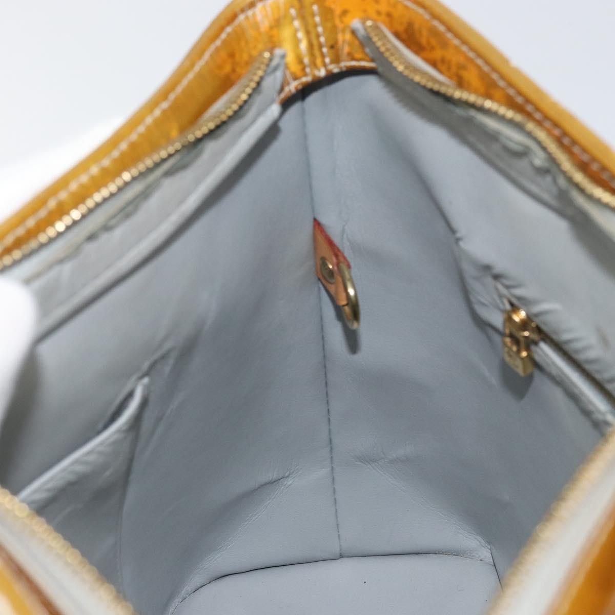 LOUIS VUITTON Monogram Vernis Houston Hand Bag Gris M91053 LV Auth BA8600