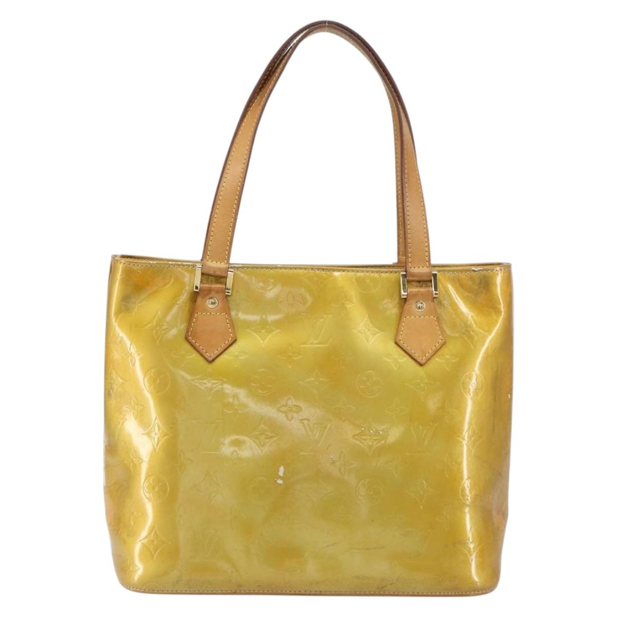 LOUIS VUITTON Monogram Vernis Houston Hand Bag Gris M91053 LV Auth BA8600