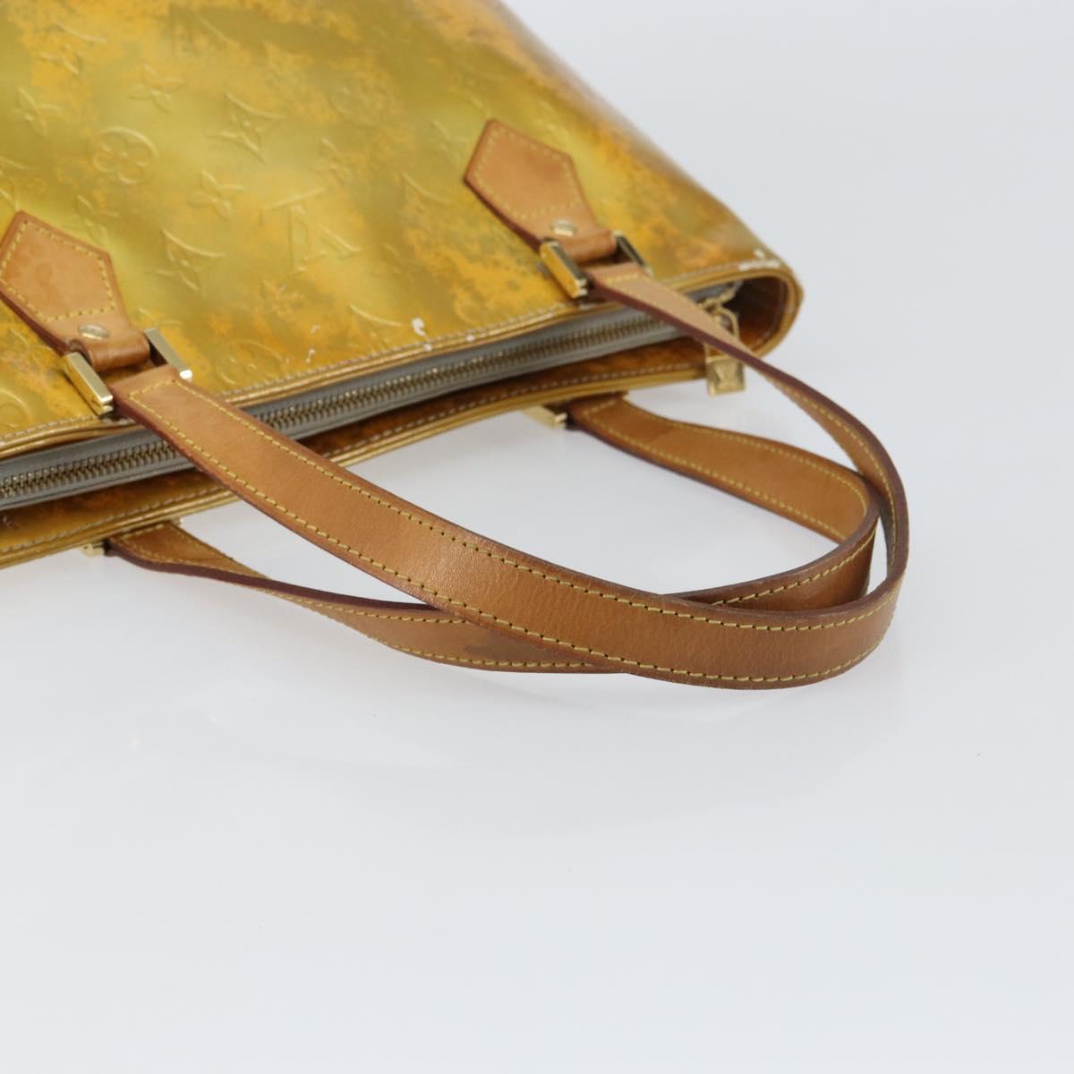 LOUIS VUITTON Monogram Vernis Houston Hand Bag Gris M91053 LV Auth BA8600