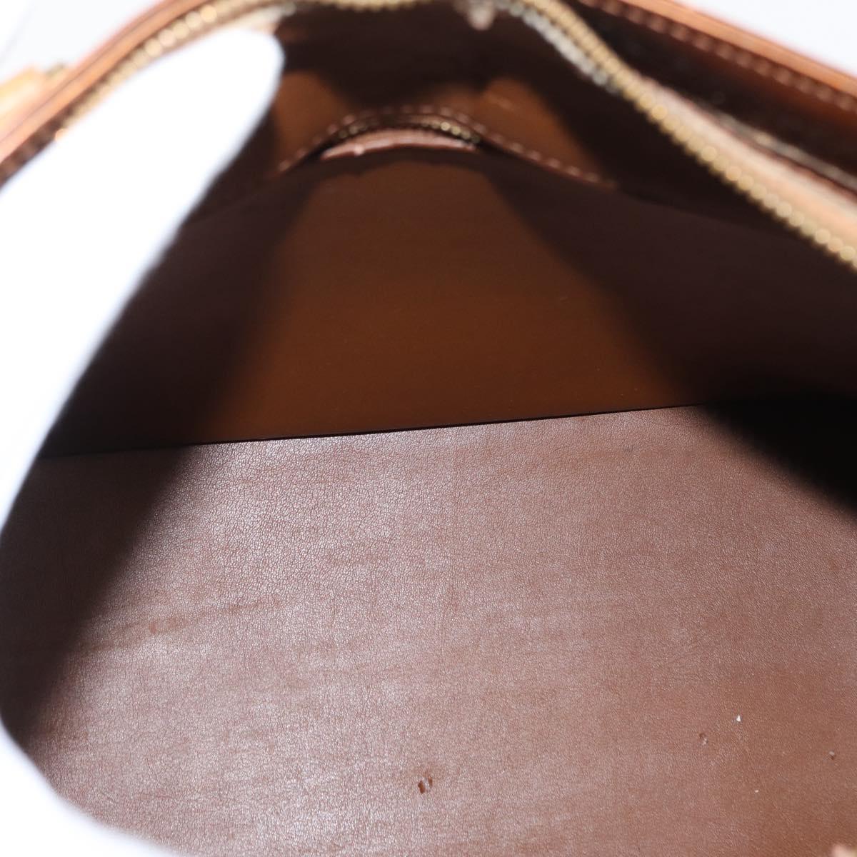 LOUIS VUITTON Monogram Vernis Houston Hand Bag Bronze M91122 LV Auth BA8602