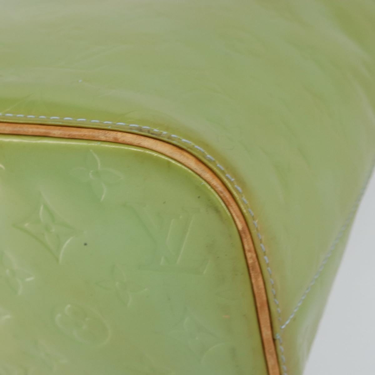 LOUIS VUITTON Monogram Vernis Houston Hand Bag Baby Blue M91005 LV Auth BA8603