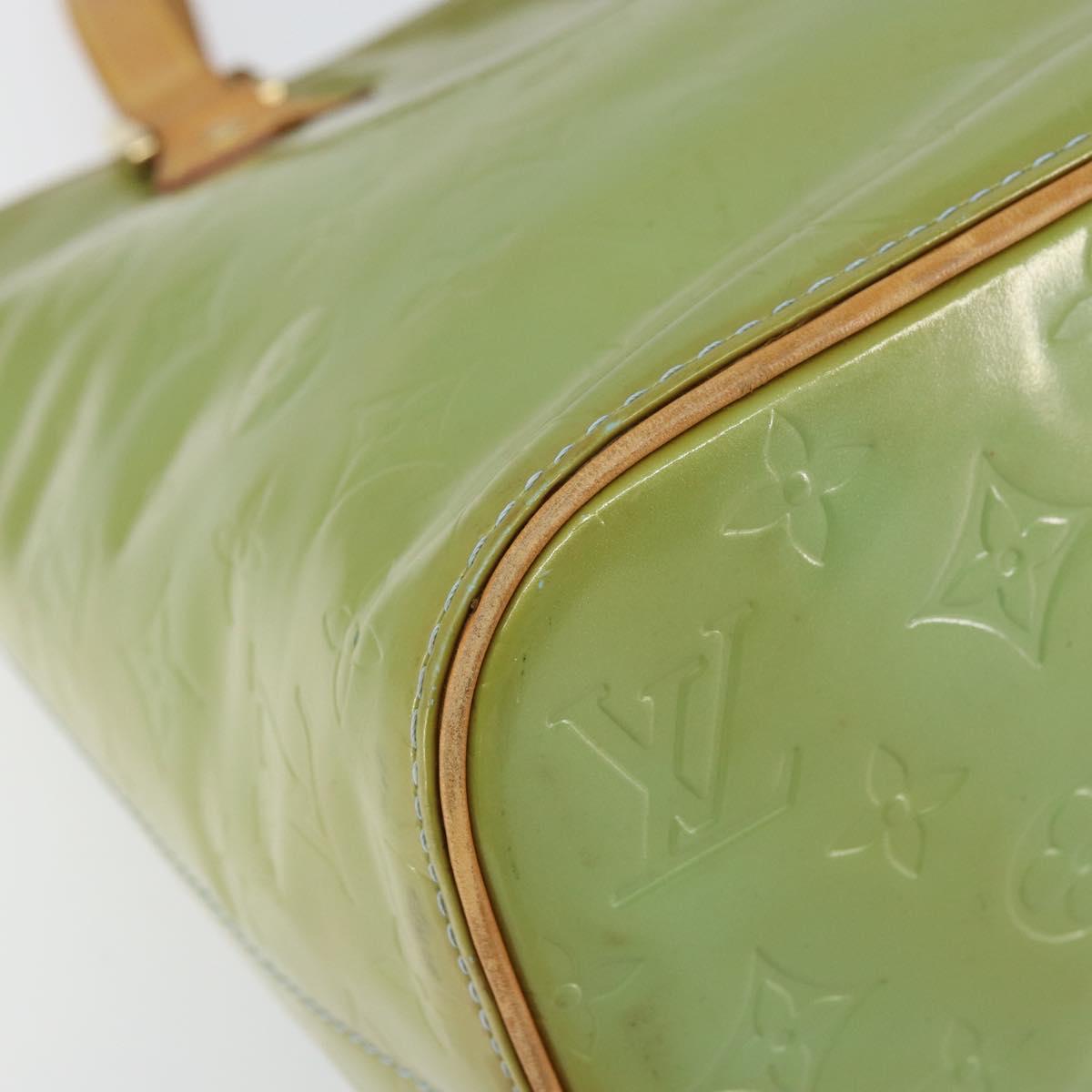 LOUIS VUITTON Monogram Vernis Houston Hand Bag Baby Blue M91005 LV Auth BA8603