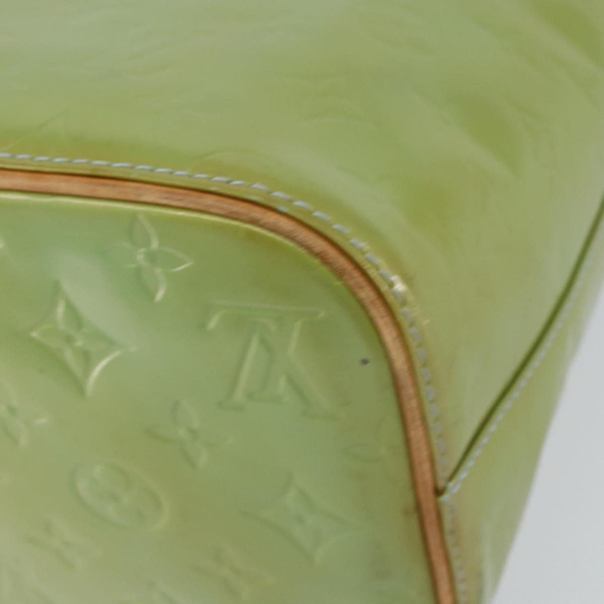 LOUIS VUITTON Monogram Vernis Houston Hand Bag Baby Blue M91005 LV Auth BA8603