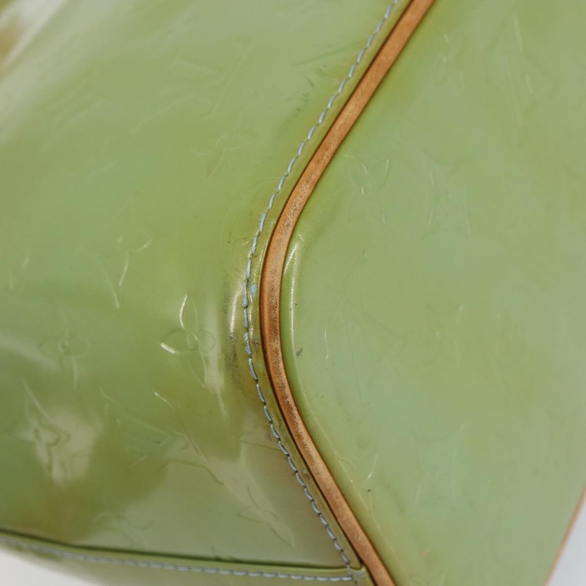 LOUIS VUITTON Monogram Vernis Houston Hand Bag Baby Blue M91005 LV Auth BA8603