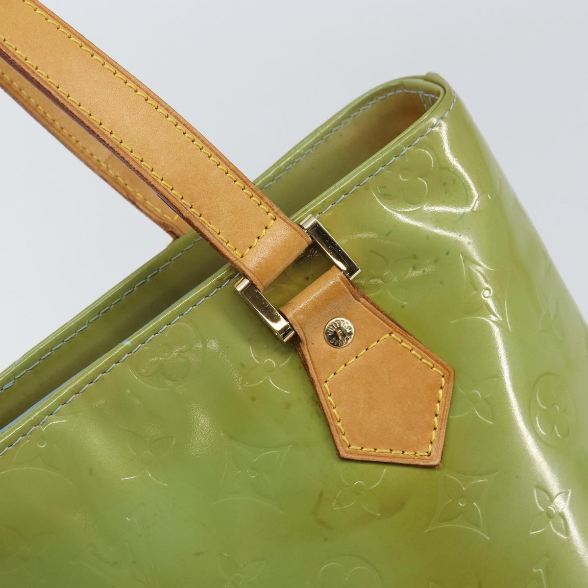 LOUIS VUITTON Monogram Vernis Houston Hand Bag Baby Blue M91005 LV Auth BA8603