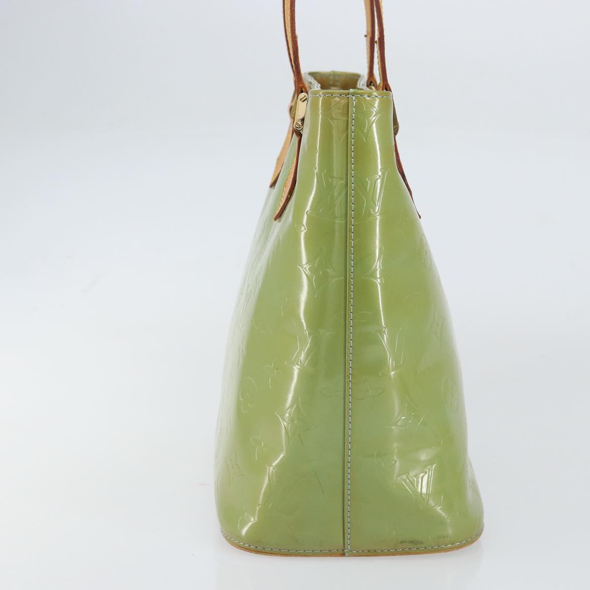 LOUIS VUITTON Monogram Vernis Houston Hand Bag Baby Blue M91005 LV Auth BA8603