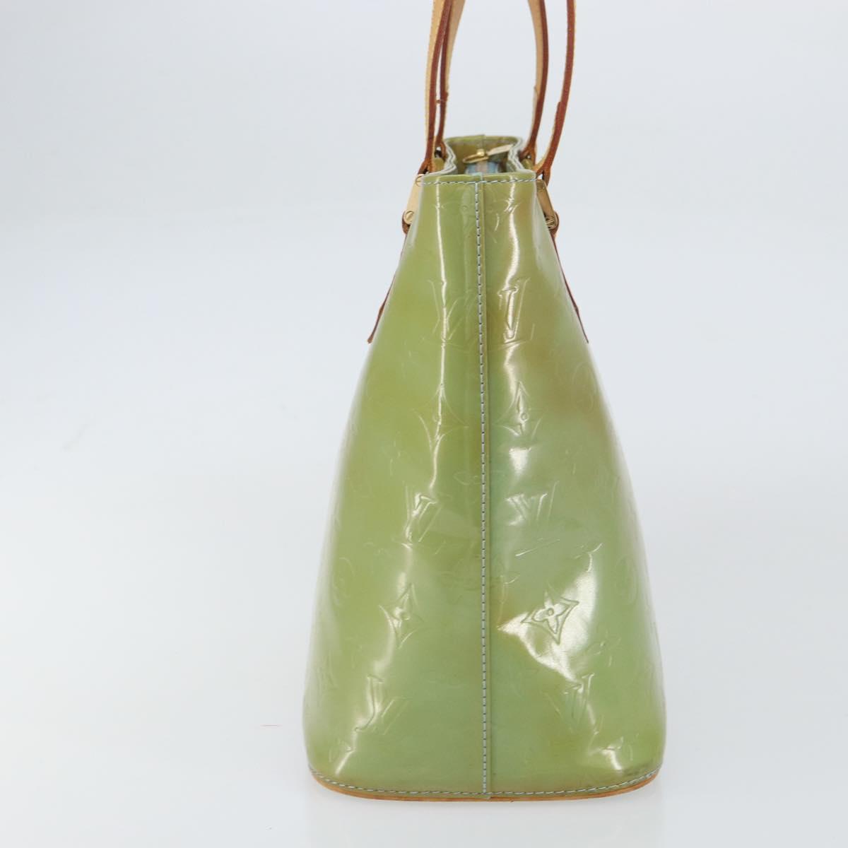 LOUIS VUITTON Monogram Vernis Houston Hand Bag Baby Blue M91005 LV Auth BA8603