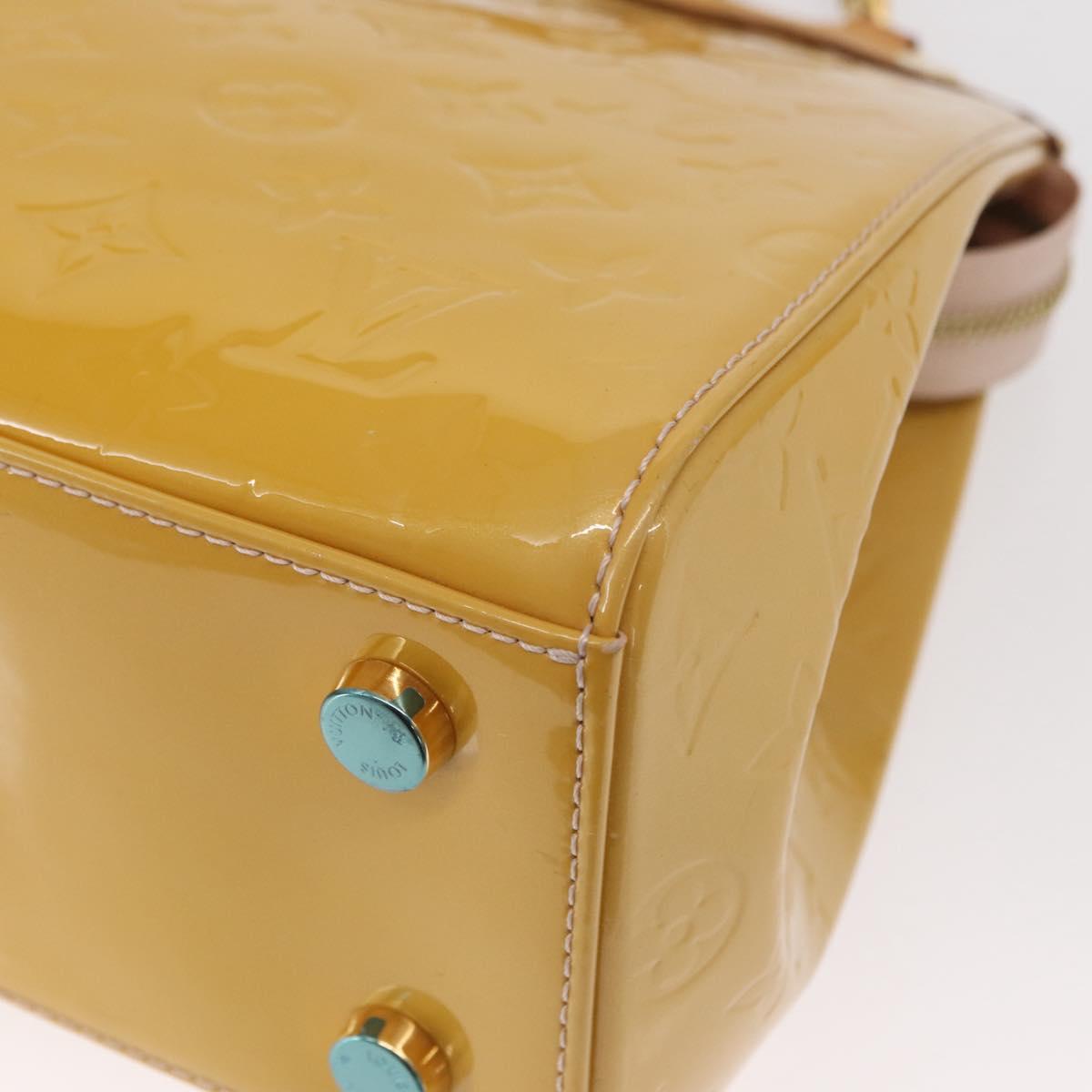 LOUIS VUITTON Vernis Blair MM Hand Bag 2way Rose Angelique M90068 LV Auth BA8604