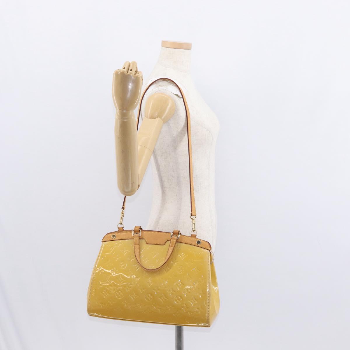 LOUIS VUITTON Vernis Blair MM Hand Bag 2way Rose Angelique M90068 LV Auth BA8604