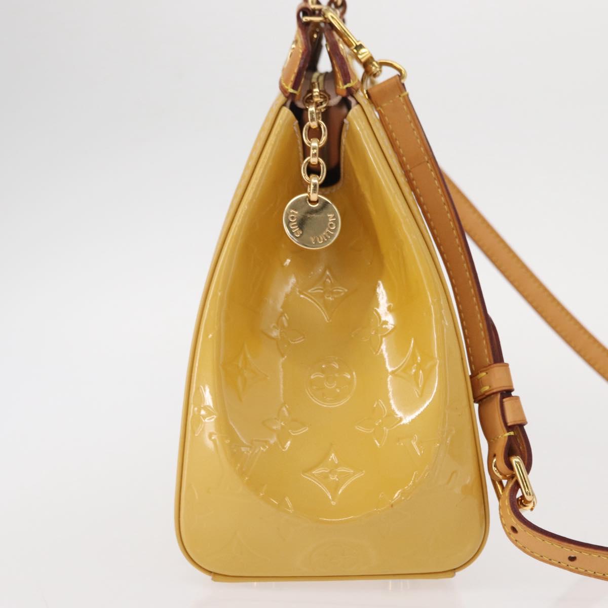 LOUIS VUITTON Vernis Blair MM Hand Bag 2way Rose Angelique M90068 LV Auth BA8604