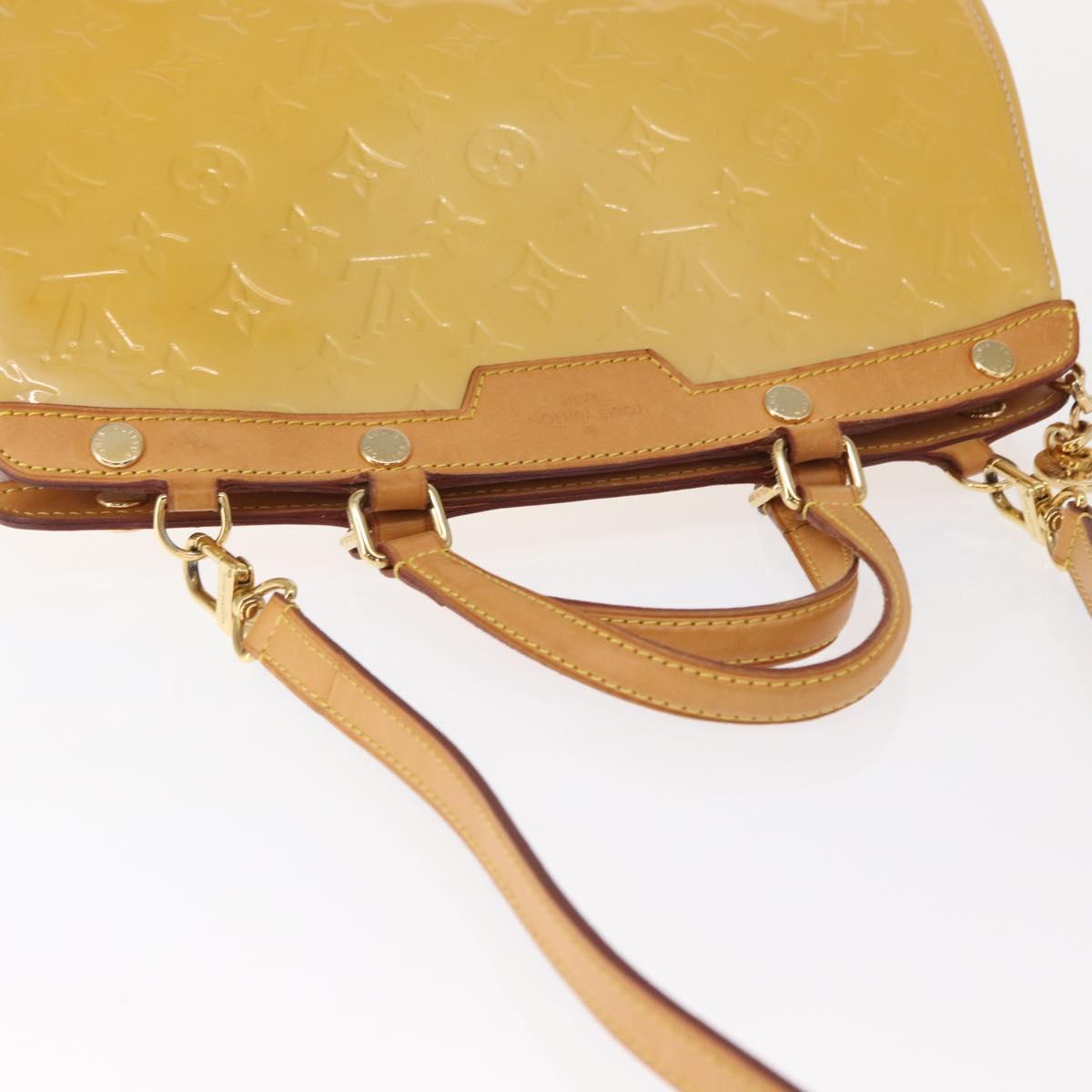 LOUIS VUITTON Vernis Blair MM Hand Bag 2way Rose Angelique M90068 LV Auth BA8604