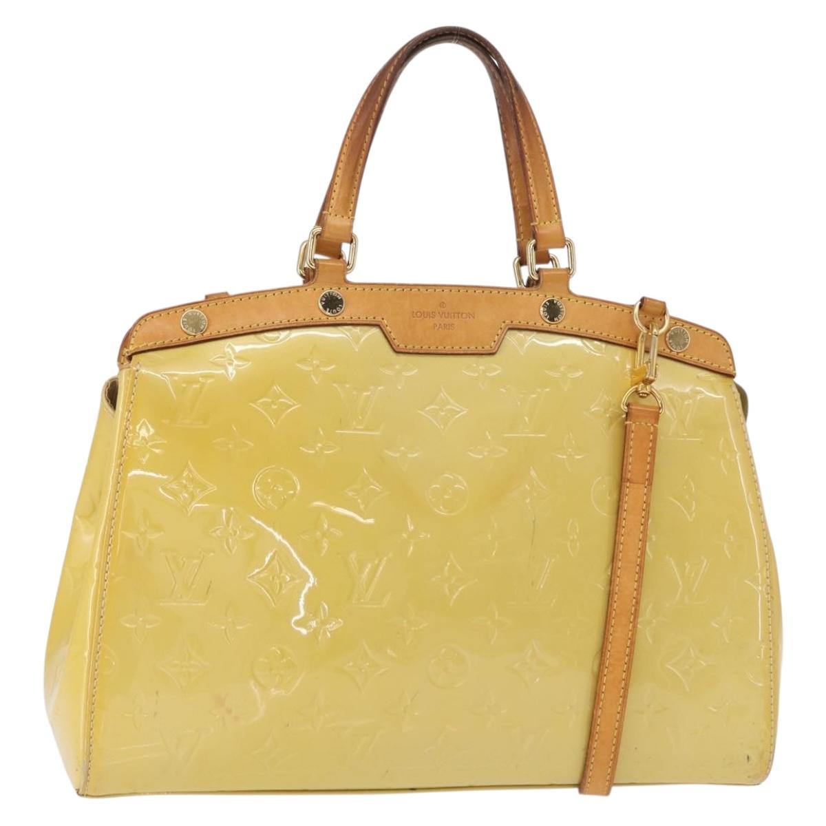 LOUIS VUITTON Monogram Vernis Blair MM Hand Bag 2way Citrin M90108 Auth BA8605