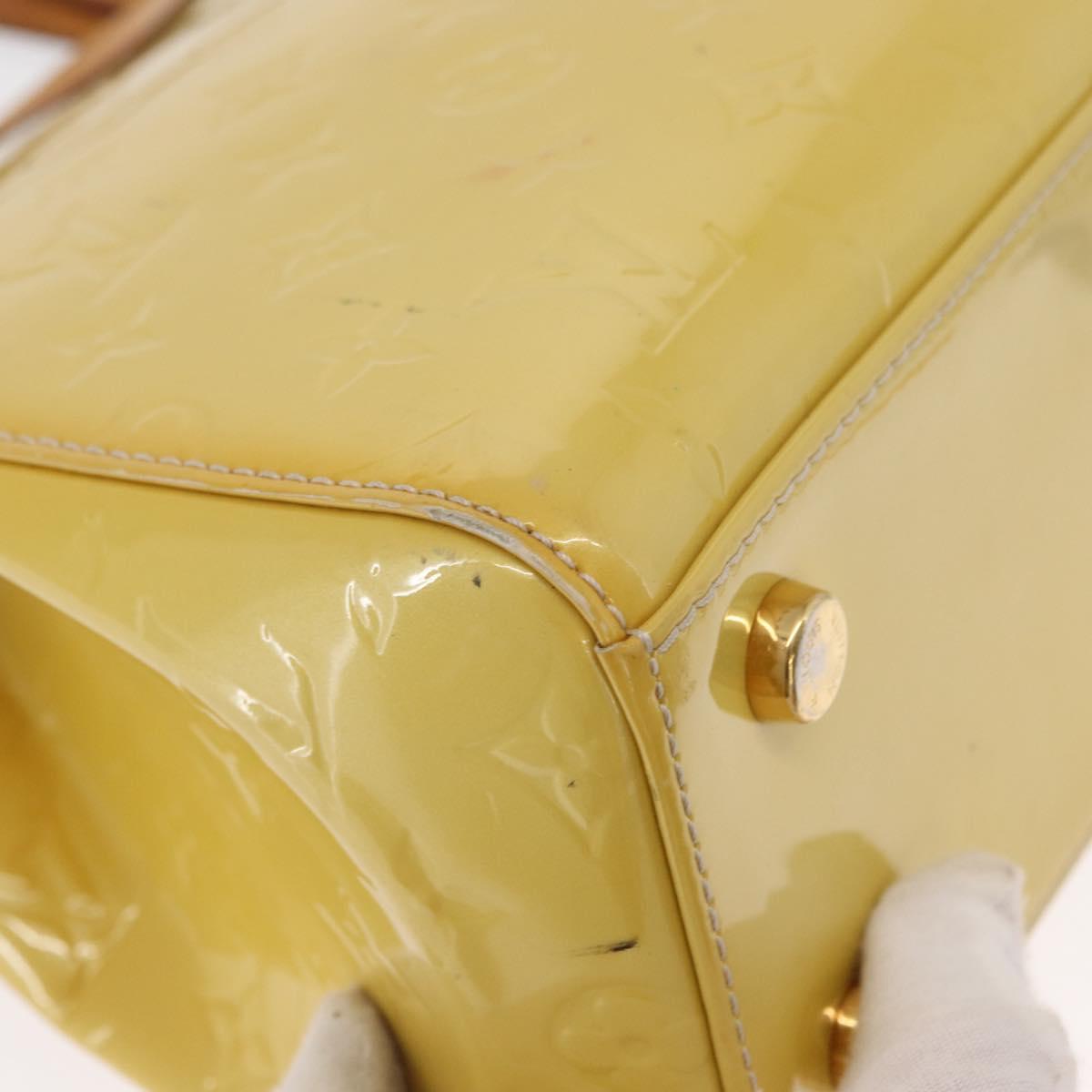LOUIS VUITTON Monogram Vernis Blair MM Hand Bag 2way Citrin M90108 Auth BA8605