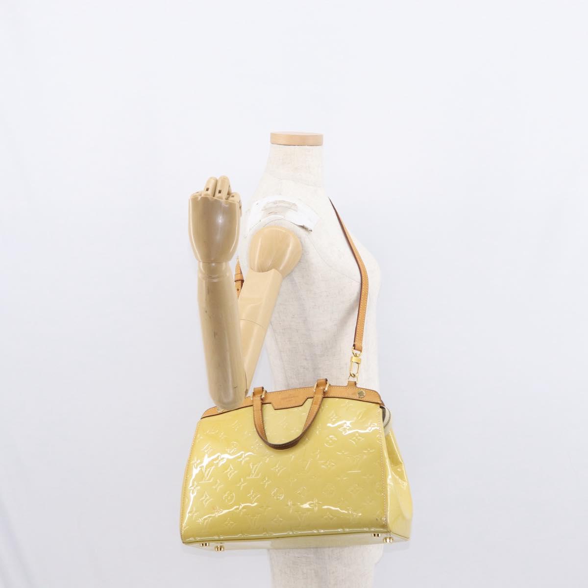 LOUIS VUITTON Monogram Vernis Blair MM Hand Bag 2way Citrin M90108 Auth BA8605