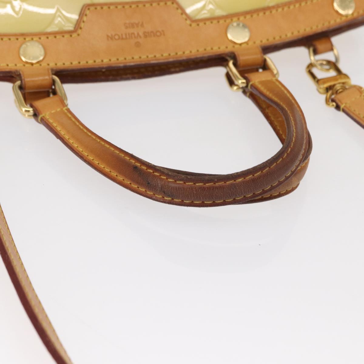 LOUIS VUITTON Monogram Vernis Blair MM Hand Bag 2way Citrin M90108 Auth BA8605