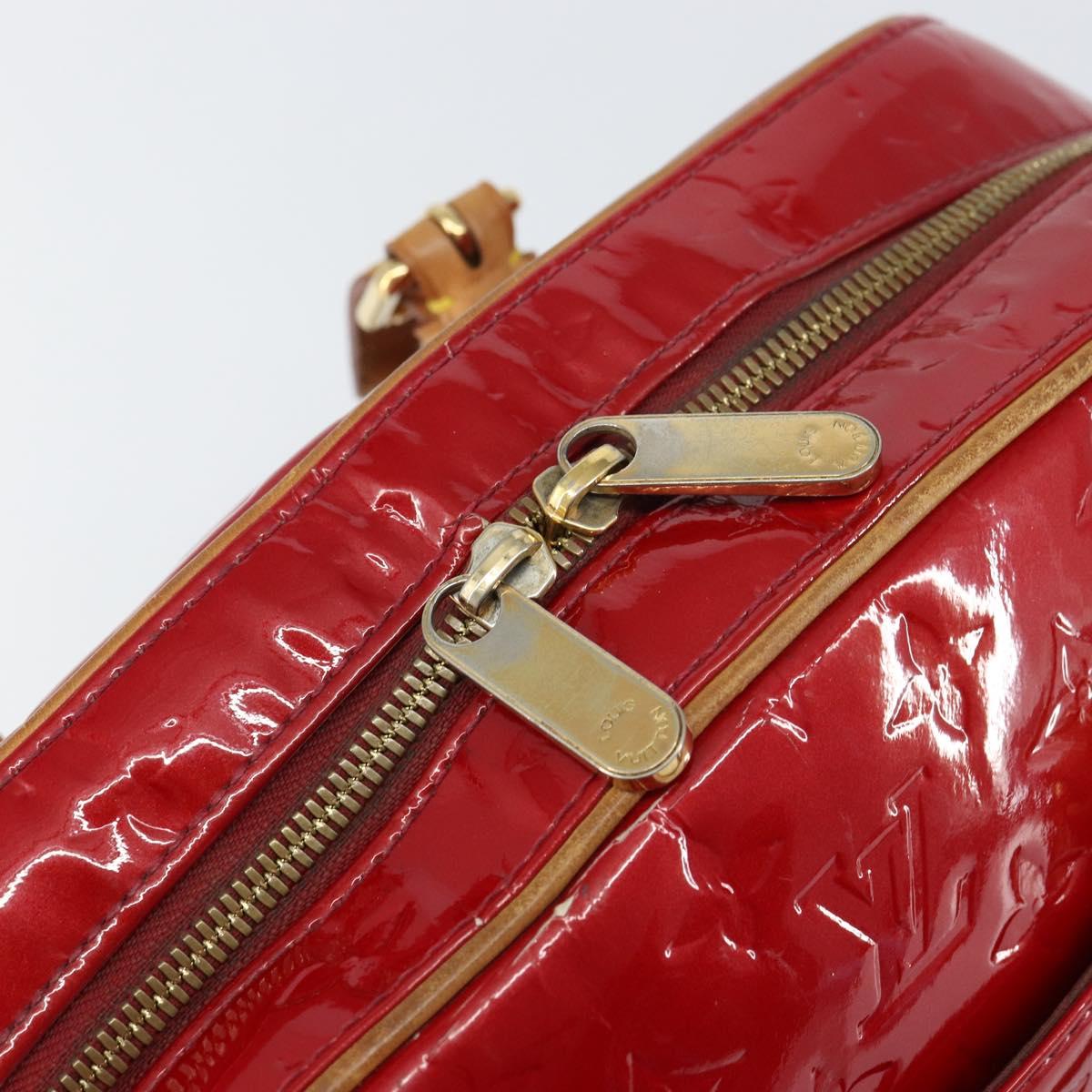 LOUIS VUITTON Monogram Vernis Summit Drive Bag Pomme D'amour M93513 Auth BA8607