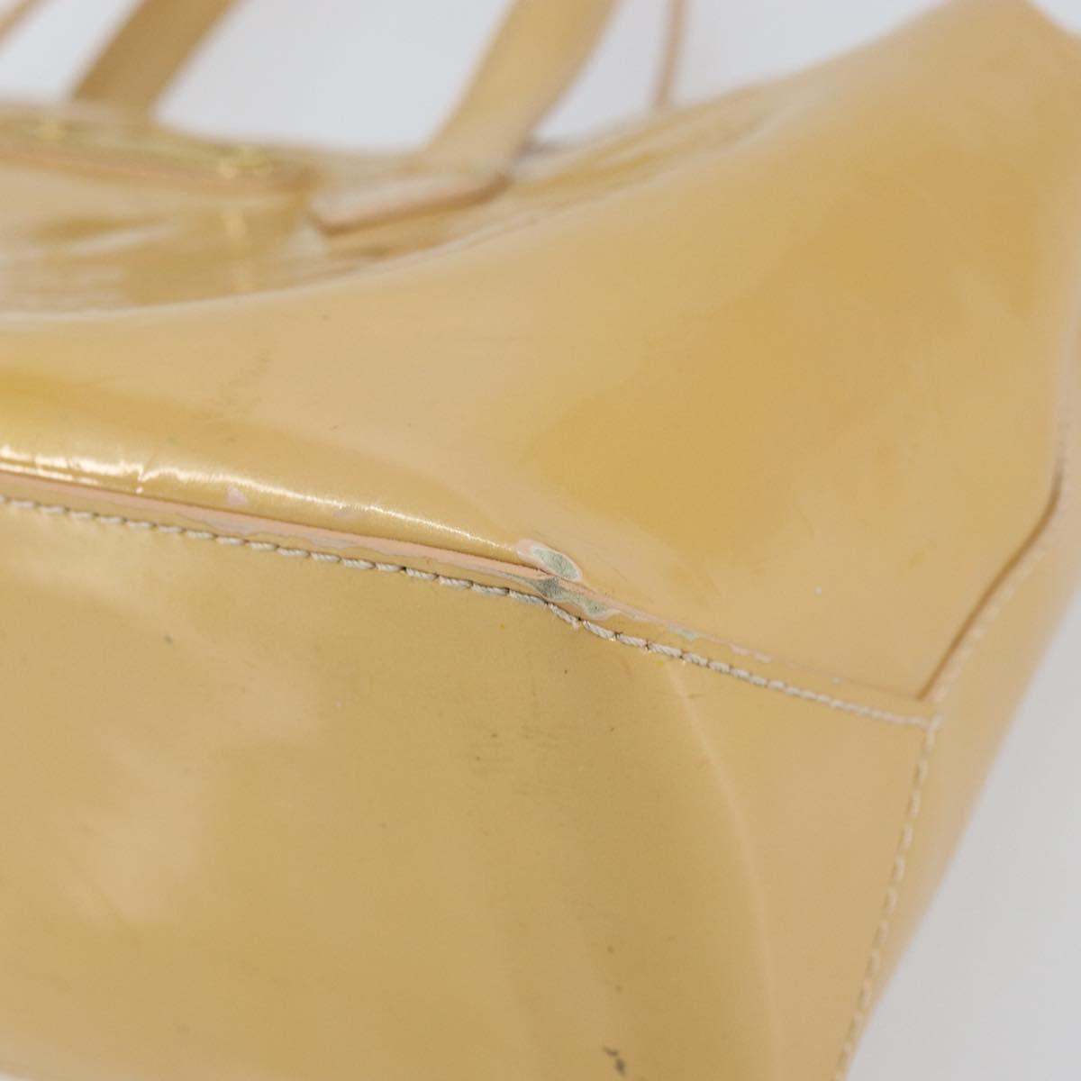 LOUIS VUITTON Vernis Wilshire PM Hand Bag Rose Flow Lantern M91642 Auth BA8608