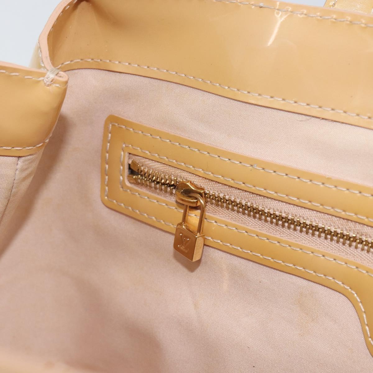 LOUIS VUITTON Vernis Wilshire PM Hand Bag Rose Flow Lantern M91642 Auth BA8608