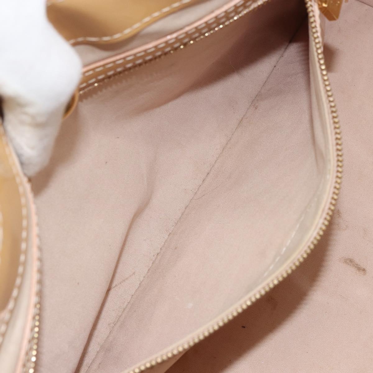 LOUIS VUITTON Vernis Wilshire PM Hand Bag Rose Flow Lantern M91642 Auth BA8608