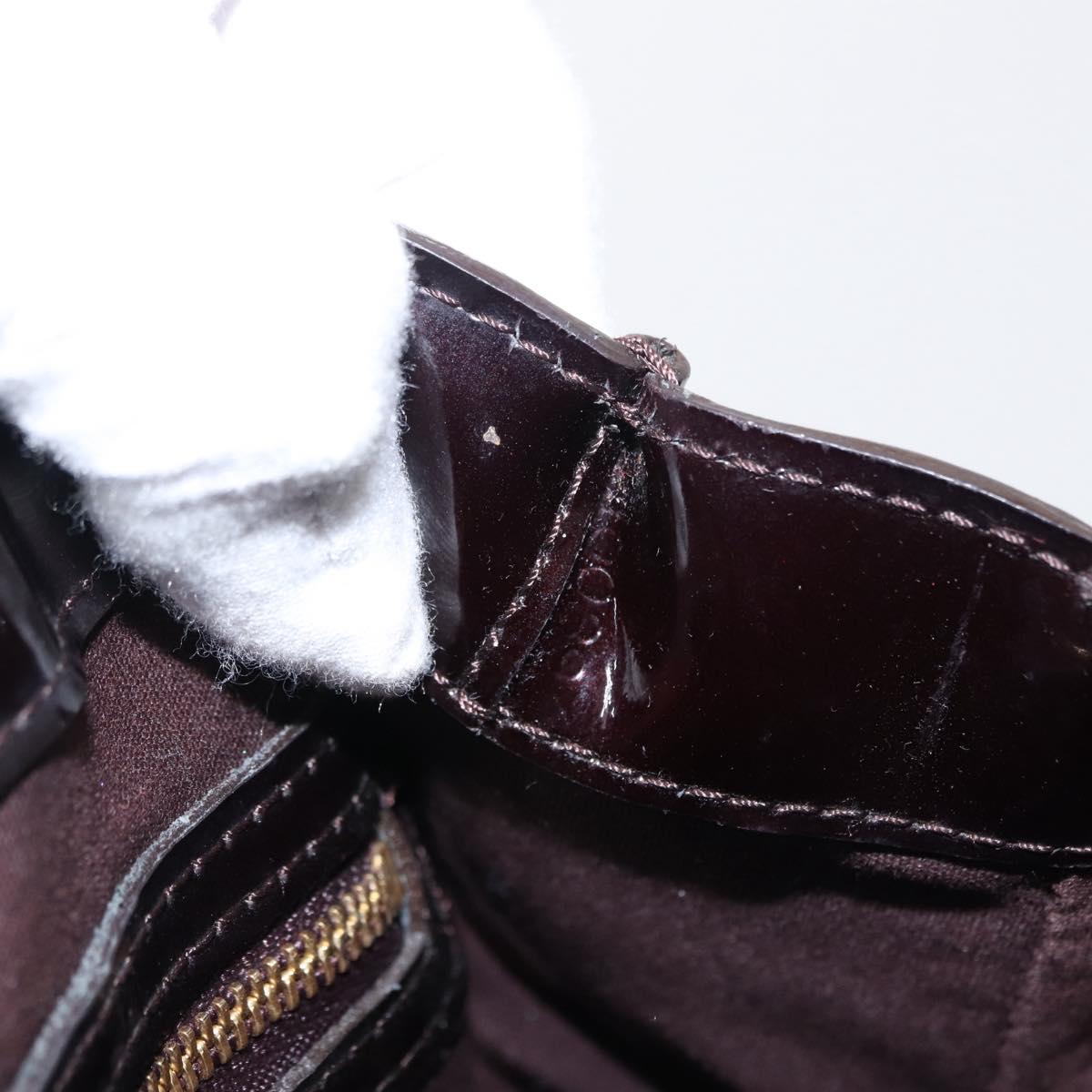 LOUIS VUITTON Monogram Vernis Wilshire PM Bag Amarante M93641 LV Auth BA8609