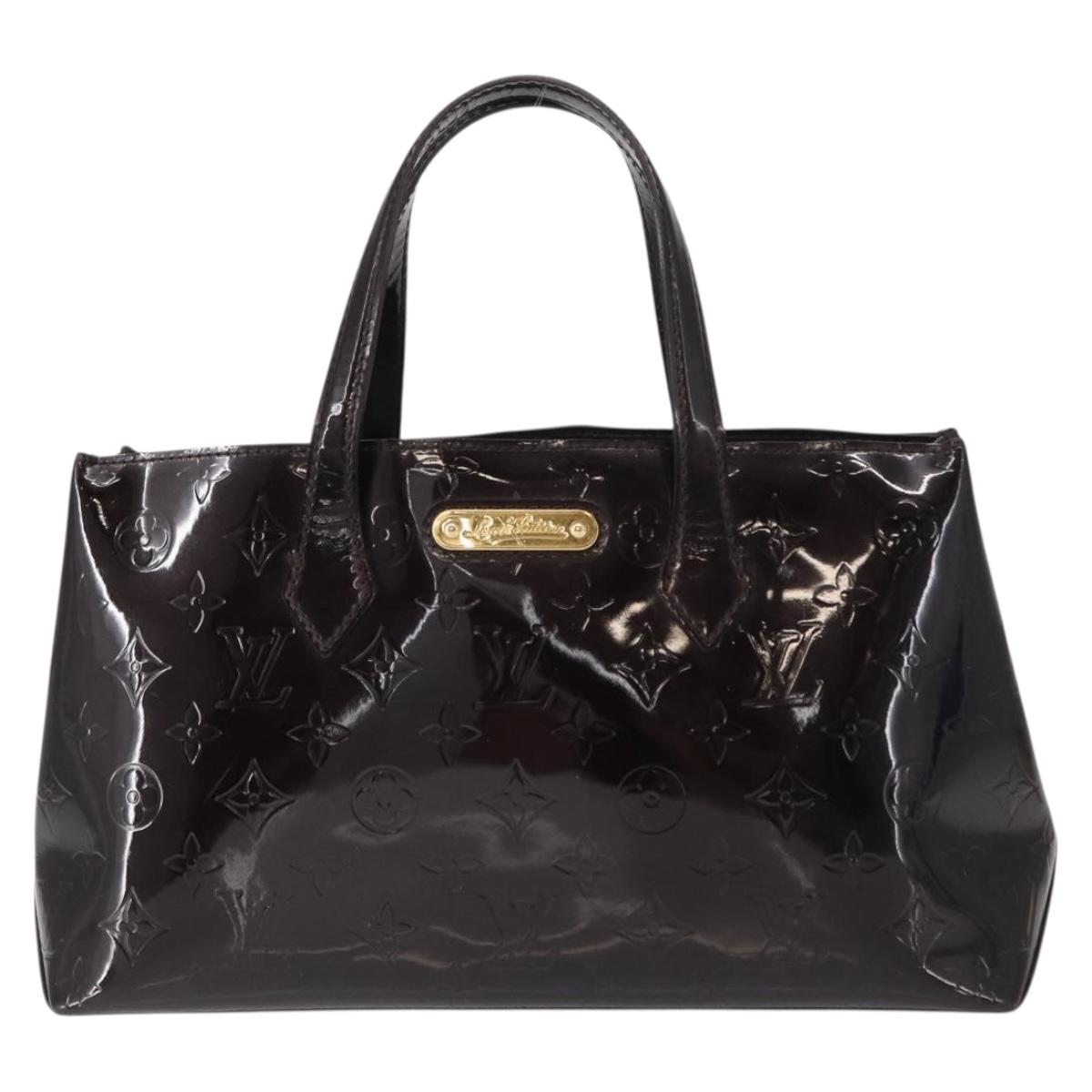 LOUIS VUITTON Monogram Vernis Wilshire PM Bag Amarante M93641 LV Auth BA8609