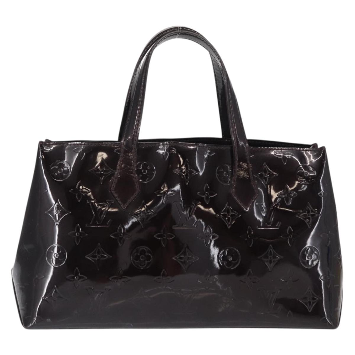 LOUIS VUITTON Monogram Vernis Wilshire PM Bag Amarante M93641 LV Auth BA8609