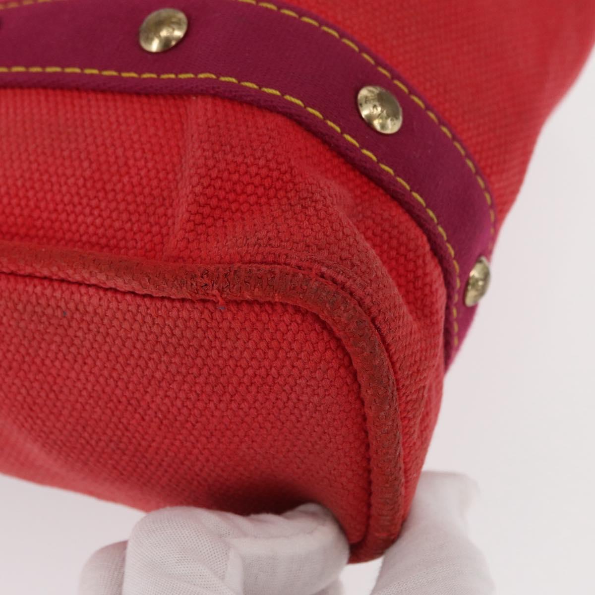 LOUIS VUITTON Antigua Cabas MM Tote Bag Red M40034 LV Auth BA8612