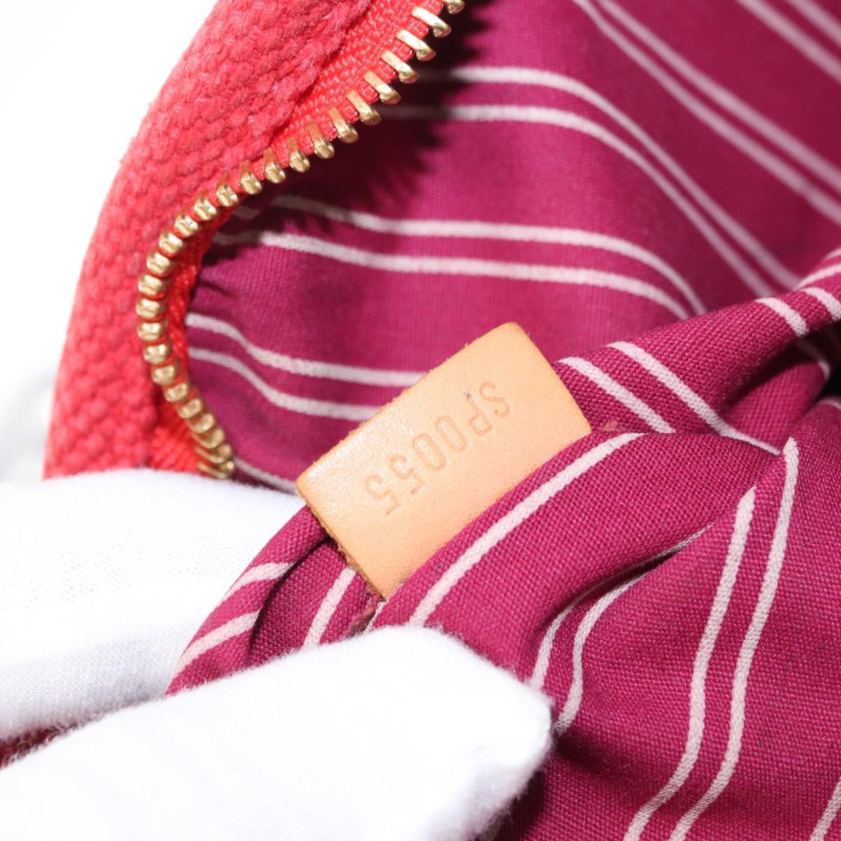 LOUIS VUITTON Antigua Cabas MM Tote Bag Red M40034 LV Auth BA8612