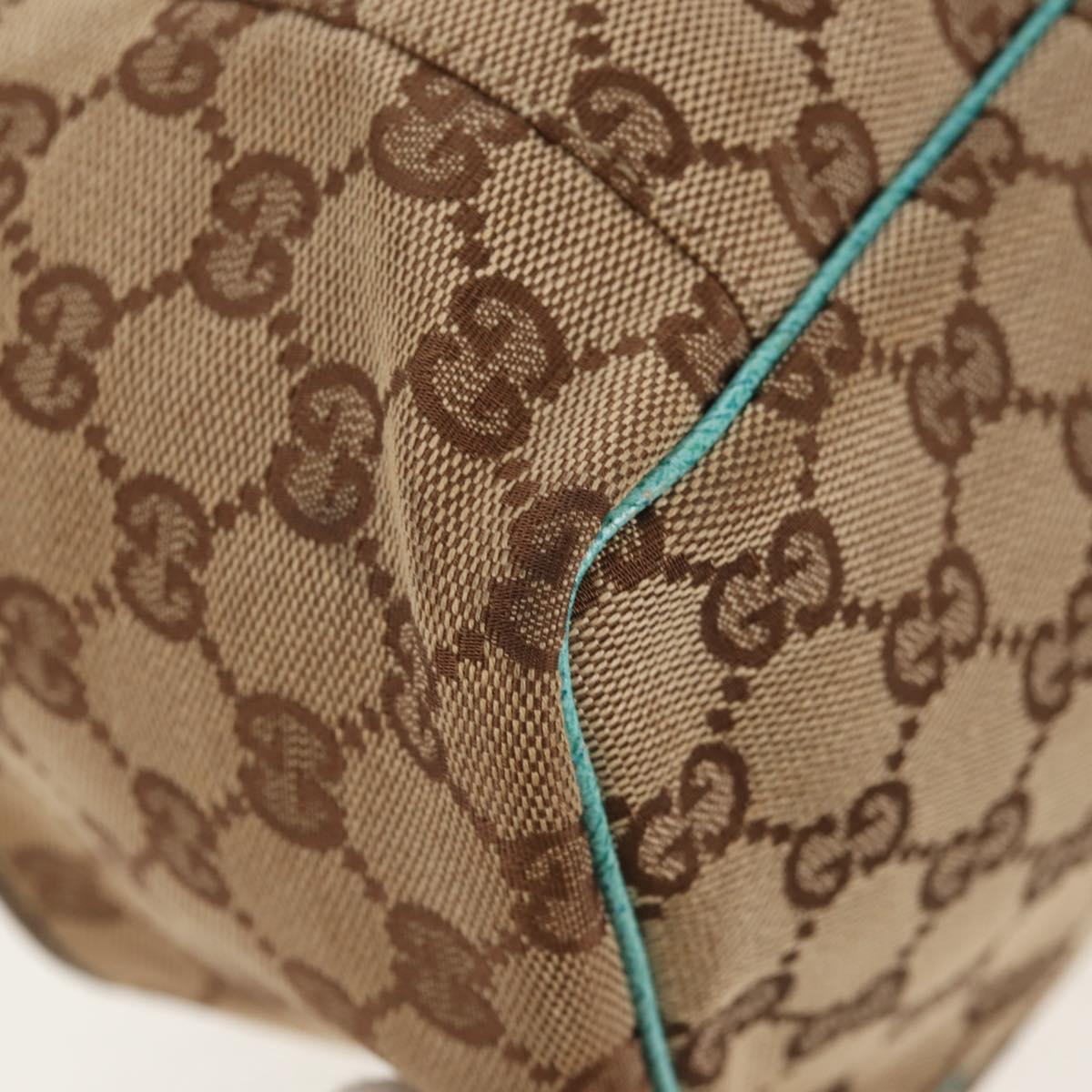 GUCCI GG Canvas Vanity Pouch Beige 124540 Auth BA8615V