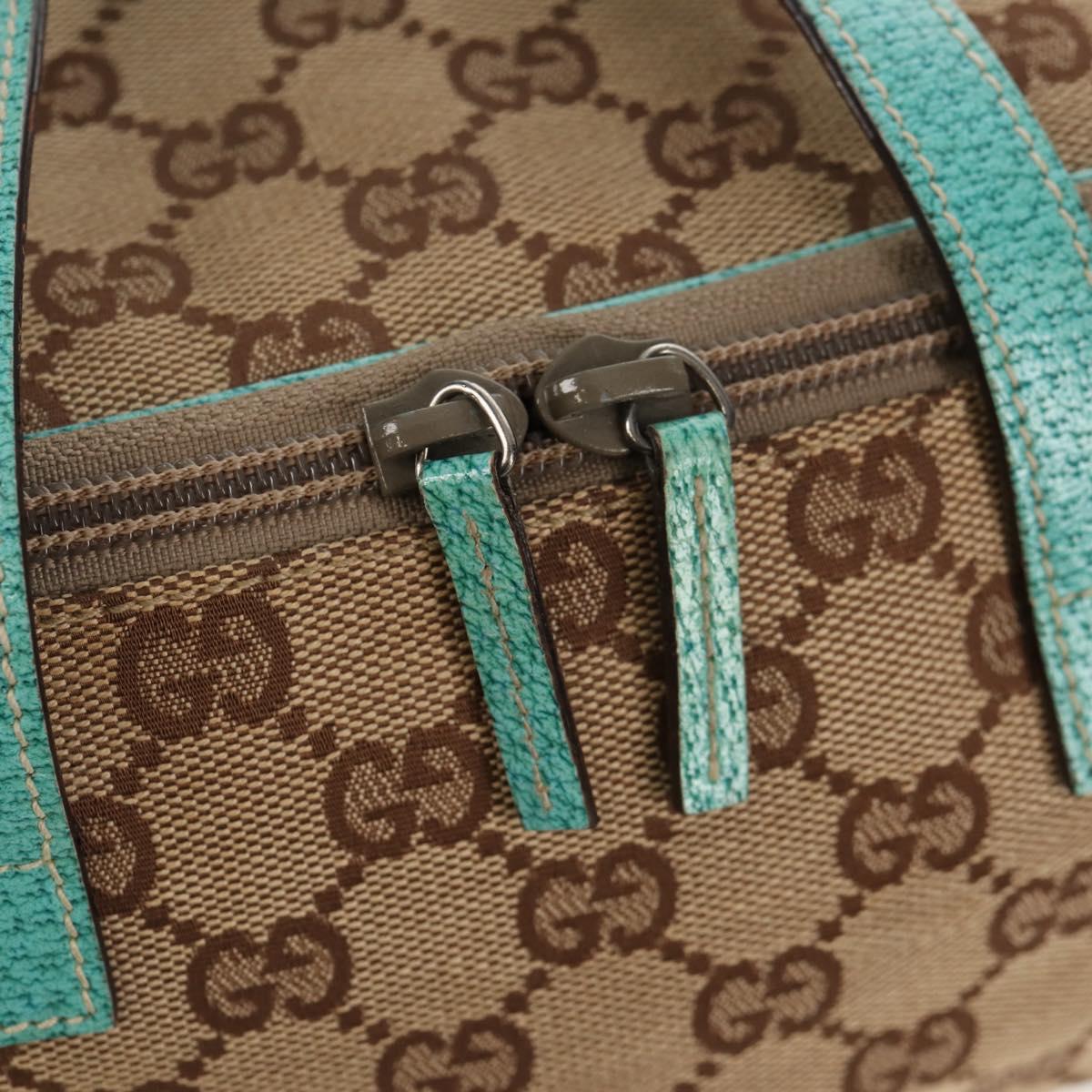 GUCCI GG Canvas Vanity Pouch Beige 124540 Auth BA8615V