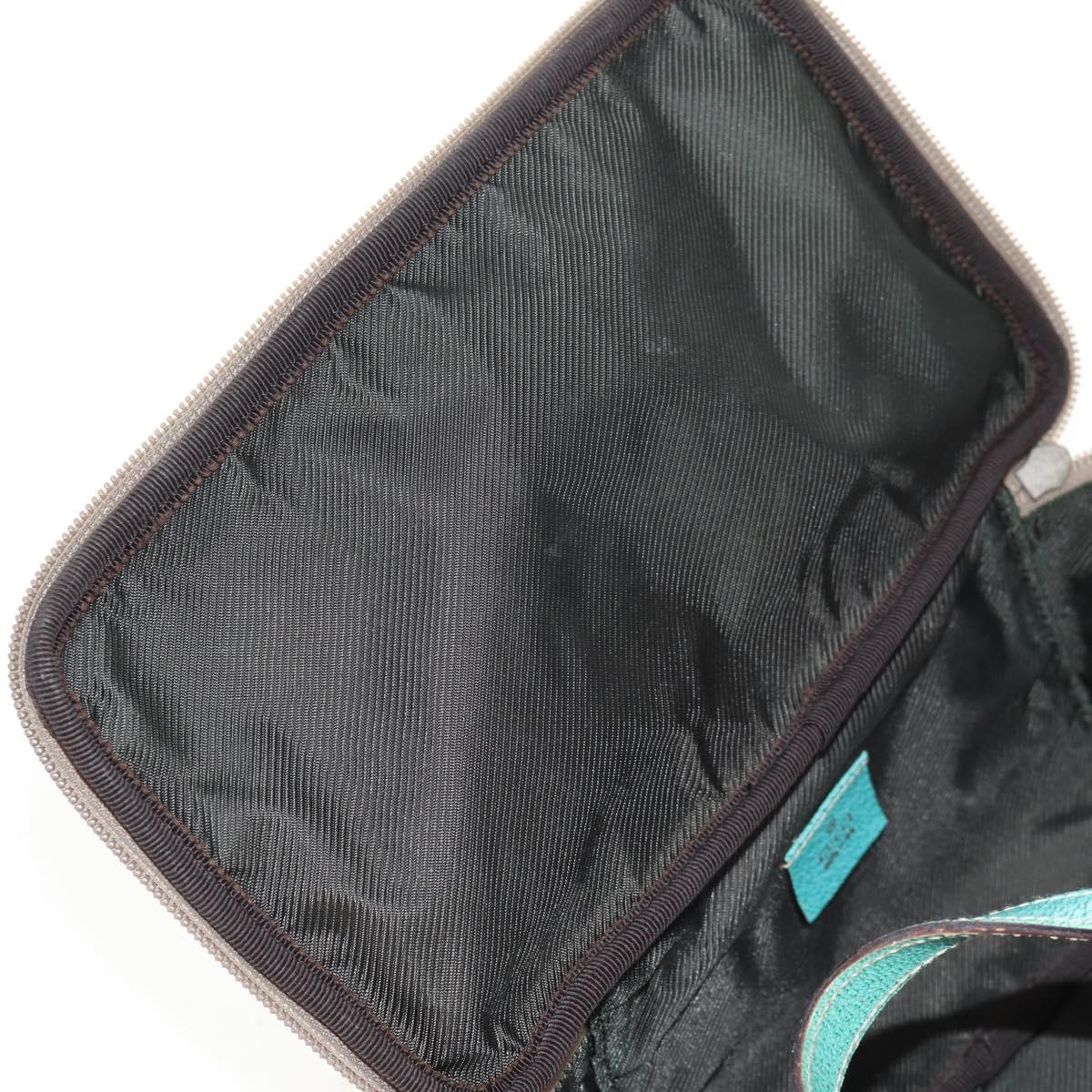 GUCCI GG Canvas Vanity Pouch Beige 124540 Auth BA8615V