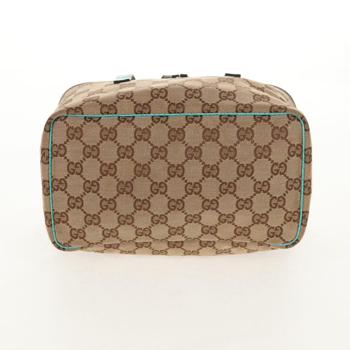 GUCCI GG Canvas Vanity Pouch Beige 124540 Auth BA8615V