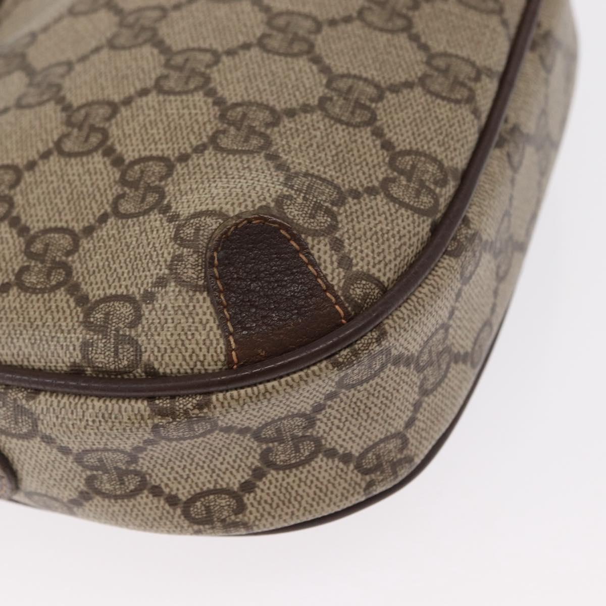 GUCCI GG Supreme Web Sherry Line Bag PVC Beige Gold 89 02 066 Auth BA8617