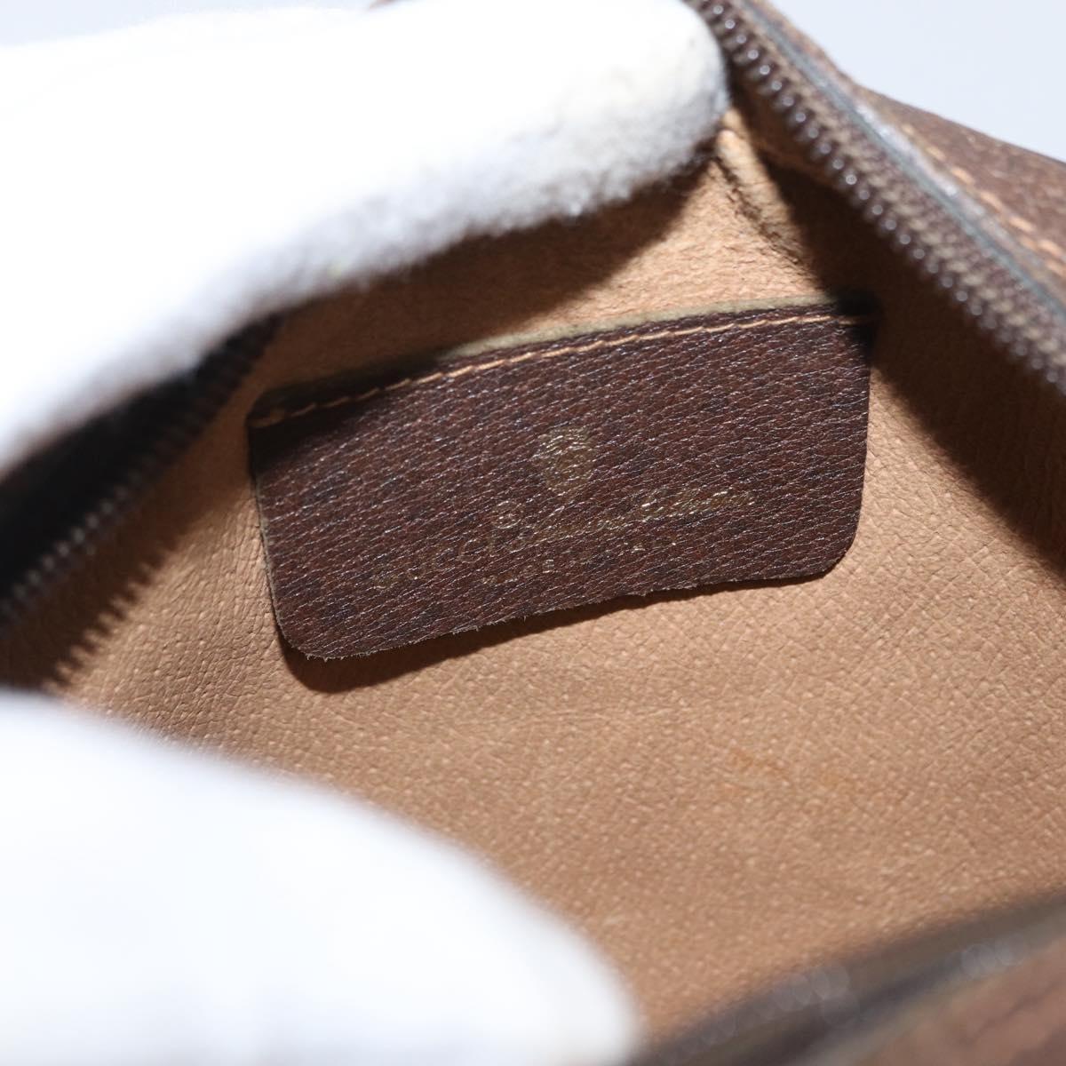 GUCCI GG Supreme Web Sherry Line Bag PVC Beige Gold 89 02 066 Auth BA8617