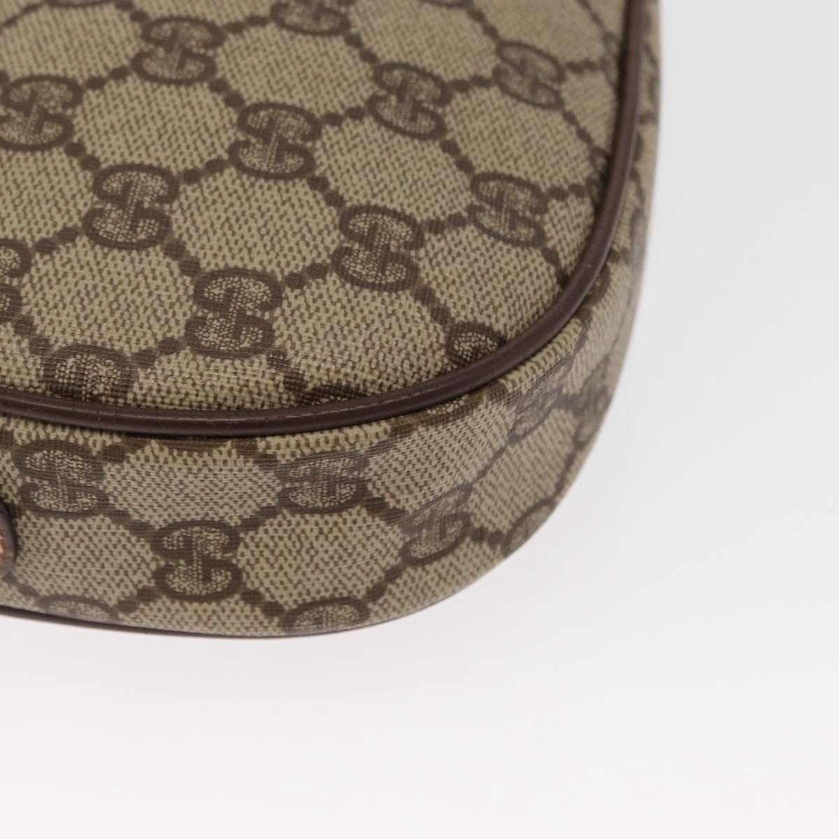 GUCCI GG Supreme Web Sherry Line Bag PVC Beige Red 007 58 6112 9411 Auth BA8618