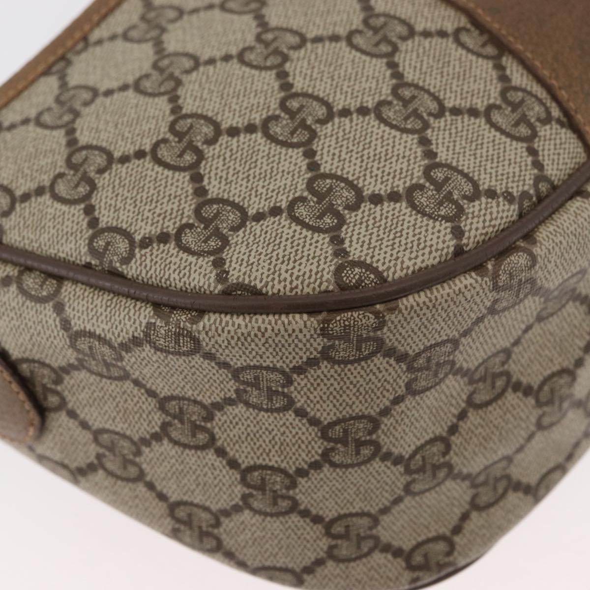 GUCCI GG Supreme Web Sherry Line Bag PVC Beige Gold 89 02 032 Auth BA8619