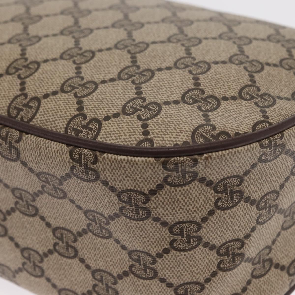 GUCCI GG Supreme Web Sherry Line Bag PVC Beige Gold 89 02 032 Auth BA8619