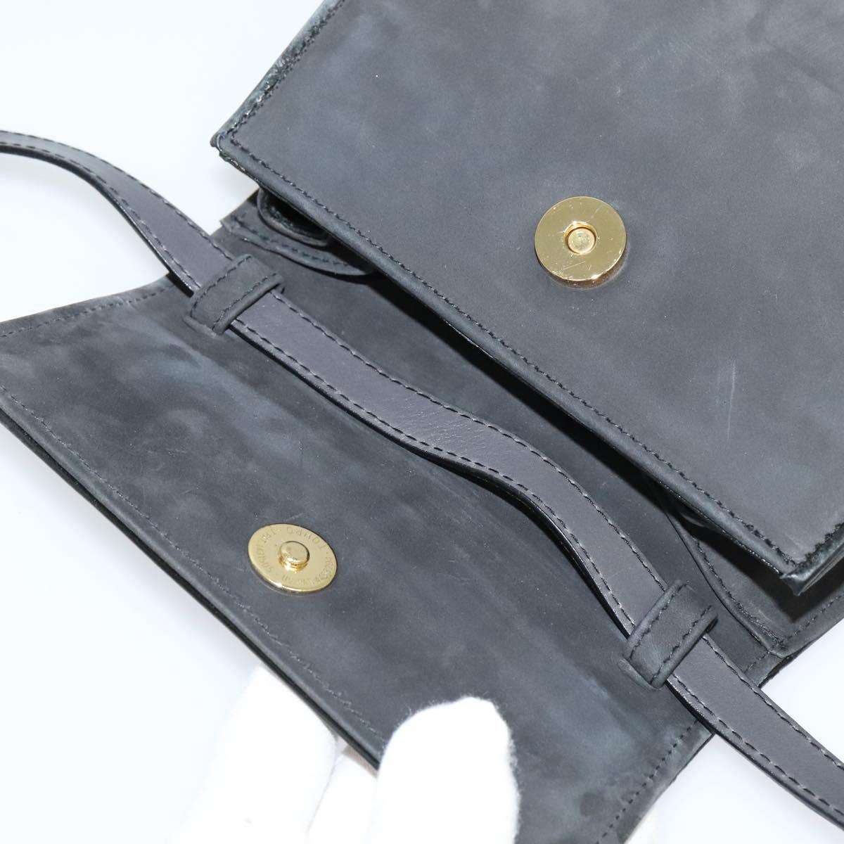 Salvatore Ferragamo Shoulder Bag Suede Gray Auth BA862