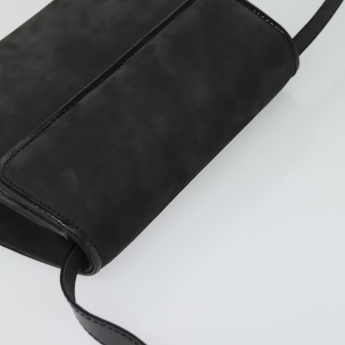 Salvatore Ferragamo Shoulder Bag Suede Gray Auth BA862