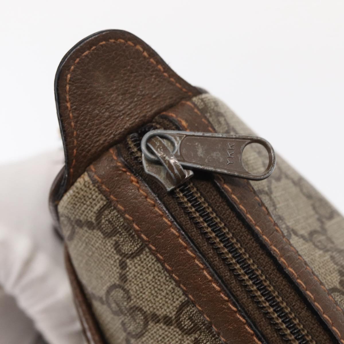 GUCCI GG Supreme Web Sherry Line Shoulder Bag PVC Beige 89 02 032 Auth BA8620