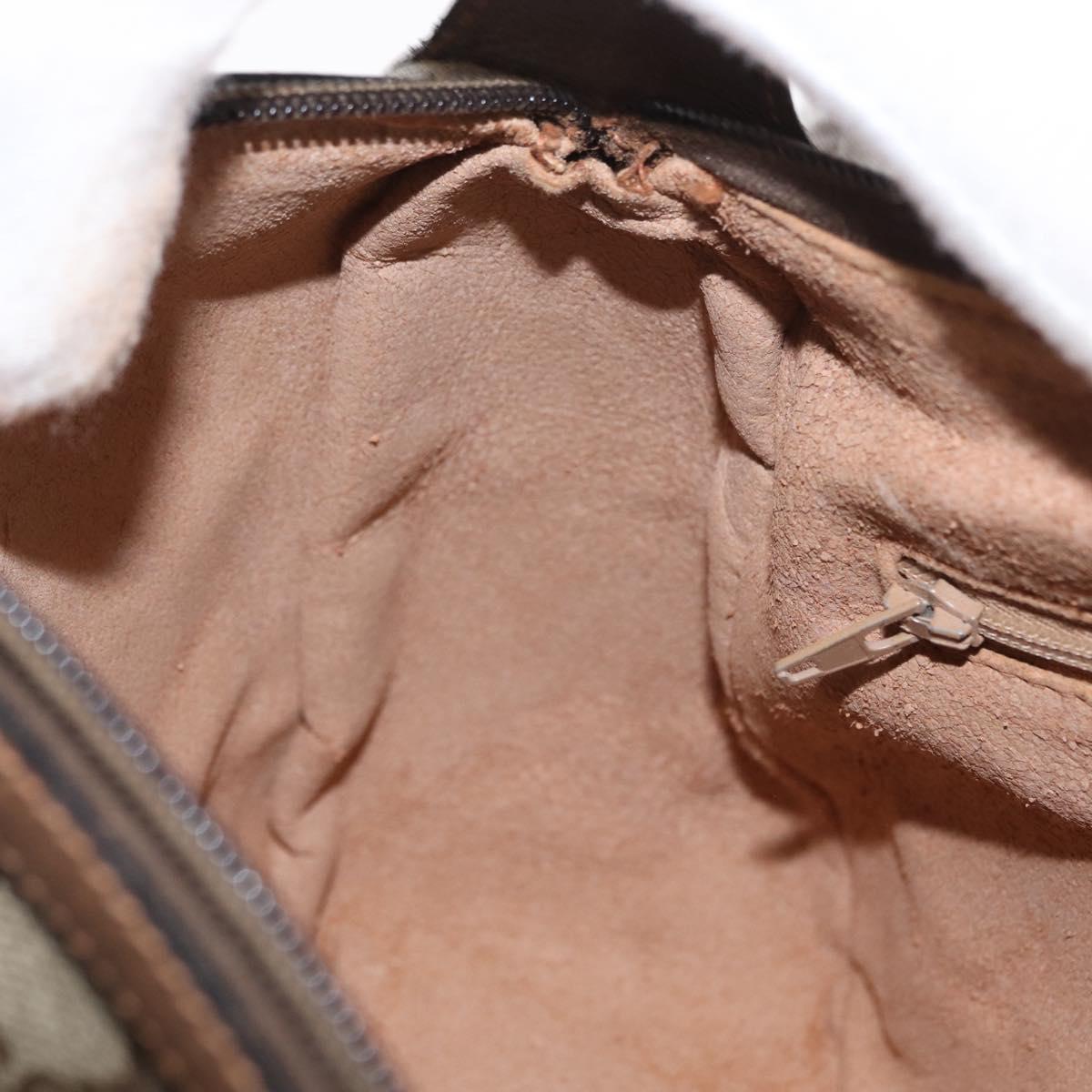 GUCCI GG Supreme Web Sherry Line Shoulder Bag PVC Beige 89 02 032 Auth BA8620