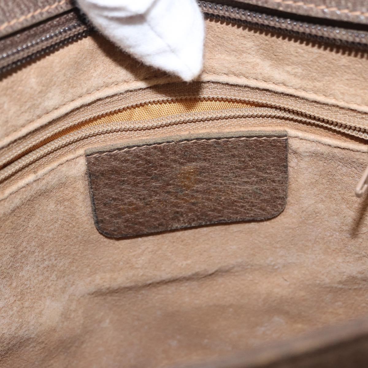 GUCCI GG Supreme Tote Bag PVC Beige Gold Auth BA8621