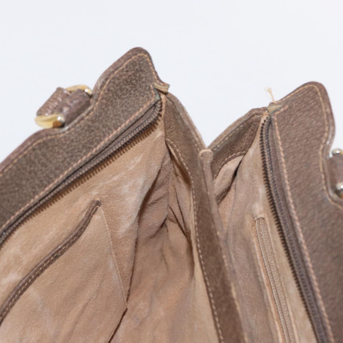 GUCCI GG Supreme Tote Bag PVC Beige Gold Auth BA8621